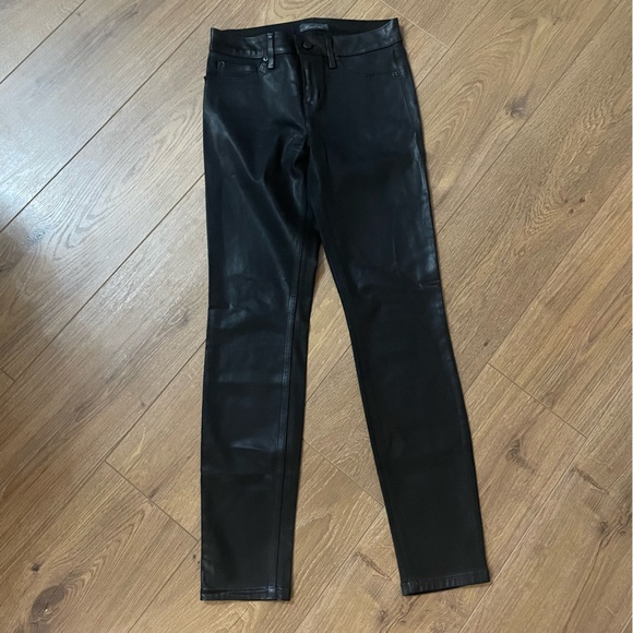 Level 99 Jeans Liza Midrise Black Vegan Leather Modal Skinny Jeans Black 28 - Picture 4 of 6